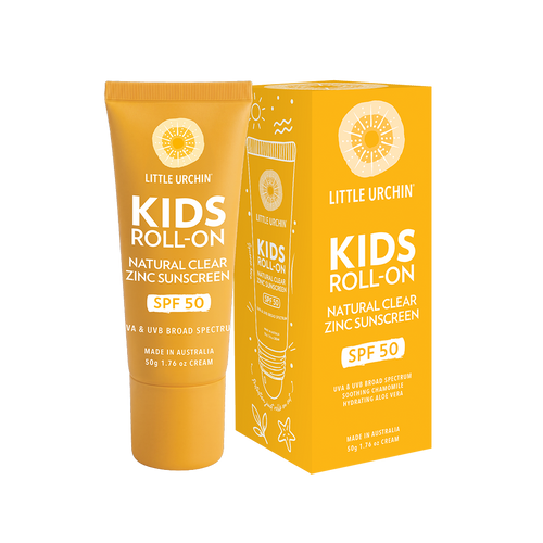 KIDS ROLL-ON NATURAL CLEAR ZINC SUNSCREEN SPF 50, 50g